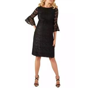 Tiffany Rose NWOT Womens Black Fit & Flare Maternity Flared Sleeve Dress Size 6